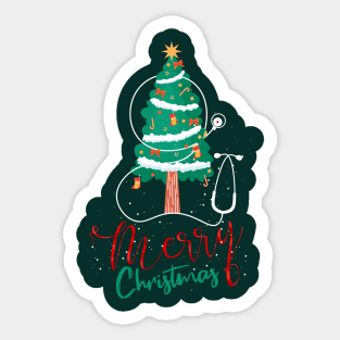 health worker merry christmas Sticker